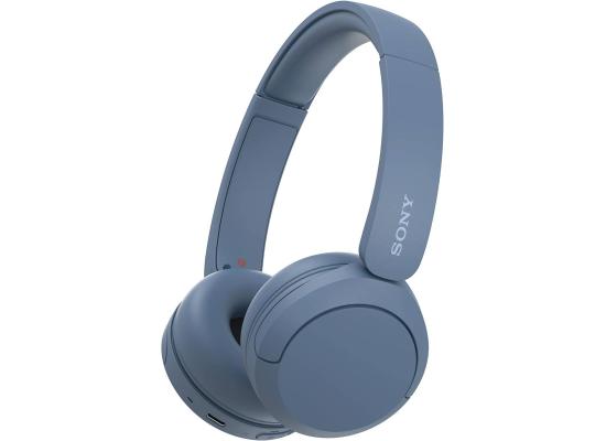 Sony CH520 Wireless Headphones, Bluetooth 5.2, 2.4GHz Band Frequency, Up to 40 Hours Continuous Communications, Up to 3 Hours Charing Time, Blue